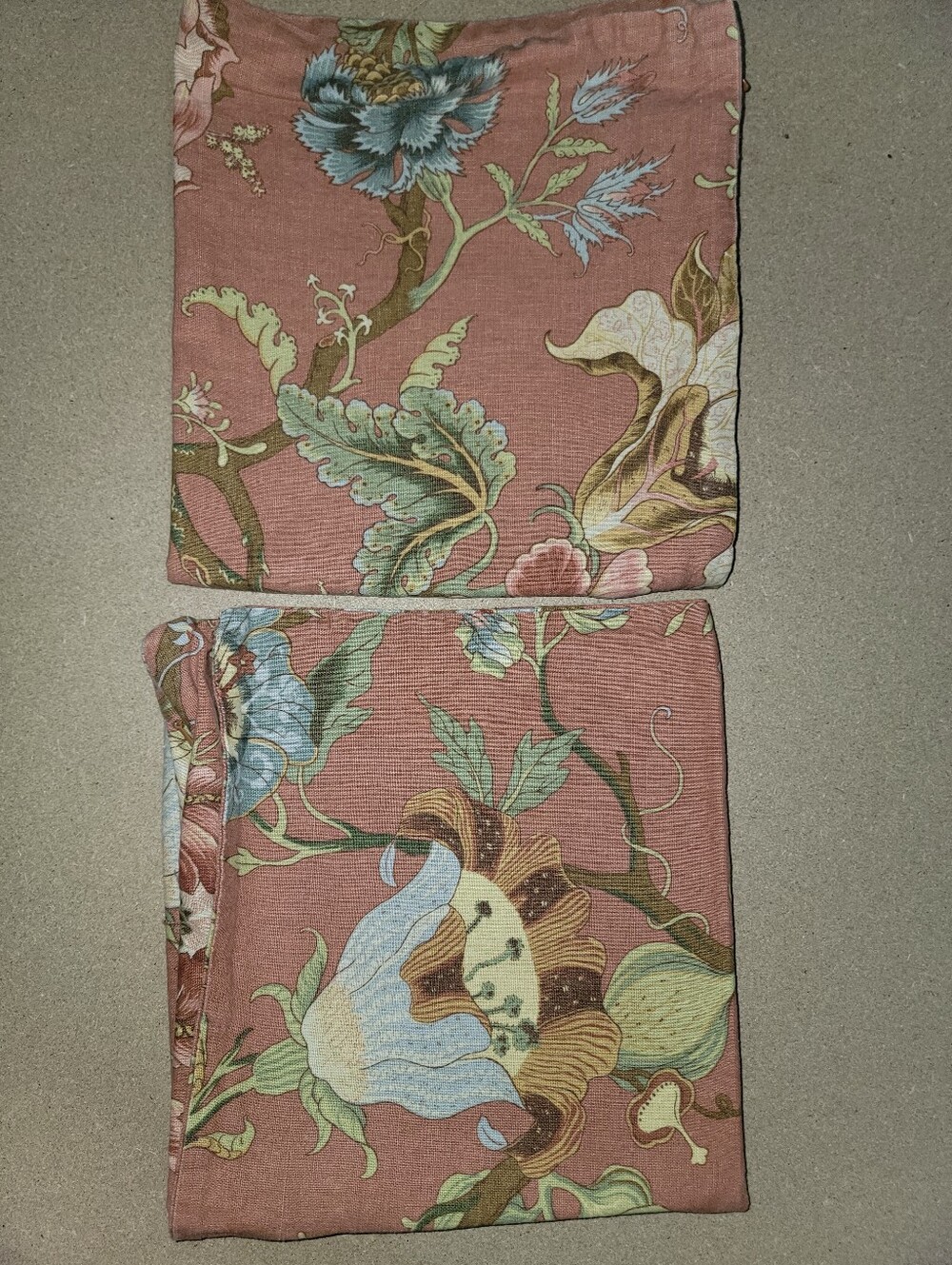 Pottery Barn Pillow Covers 20X20 Zipper Closure Linen Cotton Blend (2)